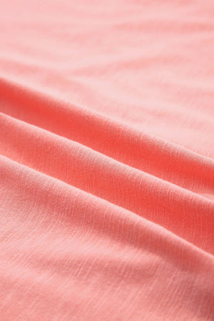 Pink Flower Patched Exposed Seam Top – Feminine and Modern - minbolu -