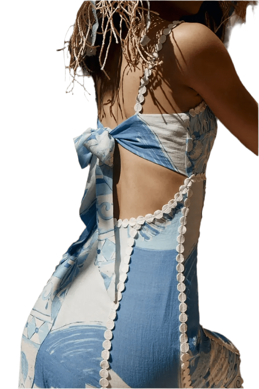 Printed Square Neck Maxi Dress - Alluring Design - minbolu