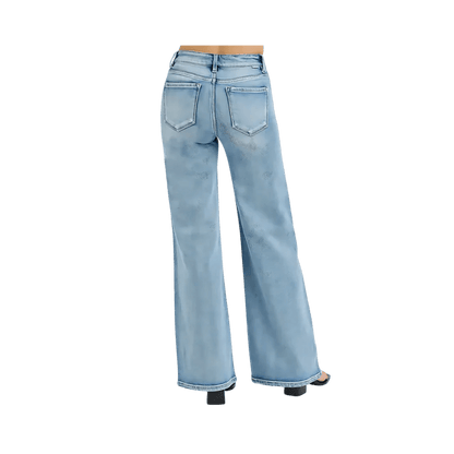 RISEN Wide Leg Jeans | Plus Size Fashion - minbolu