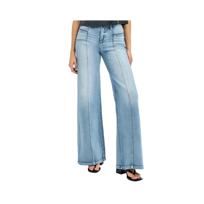 RISEN Wide Leg Jeans | Plus Size Fashion - minbolu