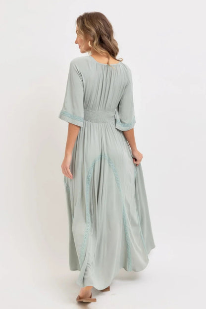 Romantic Flowy Maxi Dress - minbolu