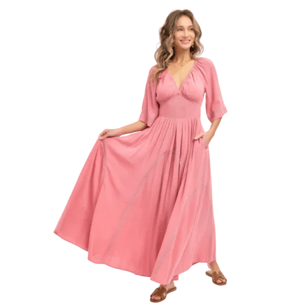 Romantic Flowy Maxi Dress - minbolu