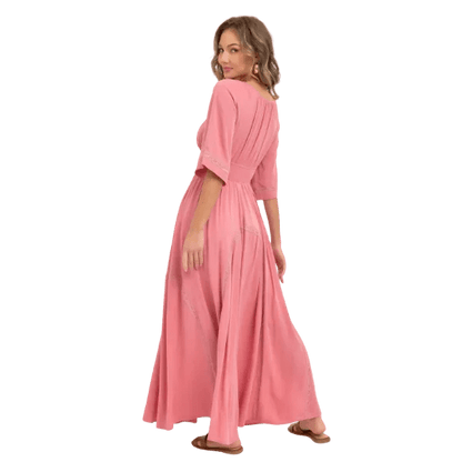 Romantic Flowy Maxi Dress - minbolu