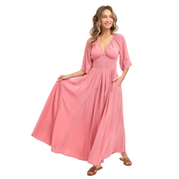 Romantic Flowy Maxi Dress - minbolu