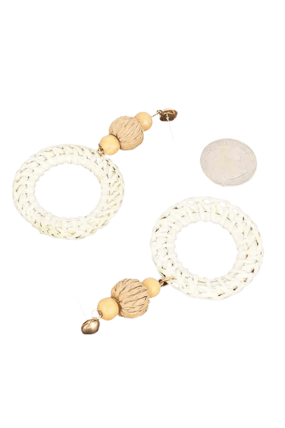Round Bamboo Earring - Lightweight Bamboo Design - minbolu
