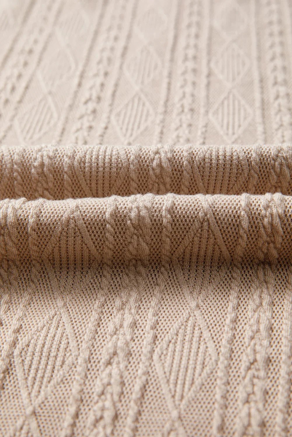 Smoke Gray Solid Color Textured Knit Drawstring Hoodie - minbolu -