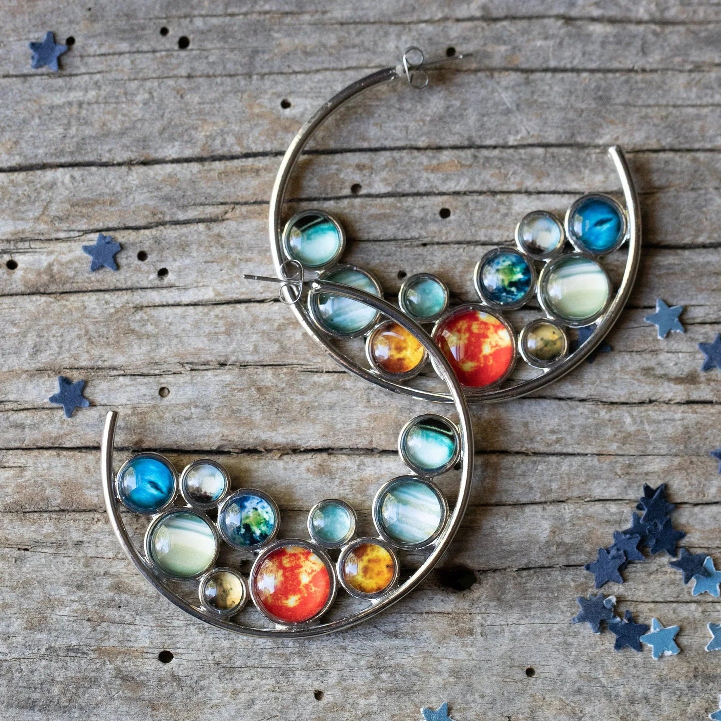 Solar System Hoop Earrings - minbolu