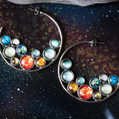 Solar System Hoop Earrings - minbolu