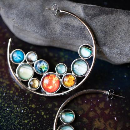 Solar System Hoop Earrings - minbolu