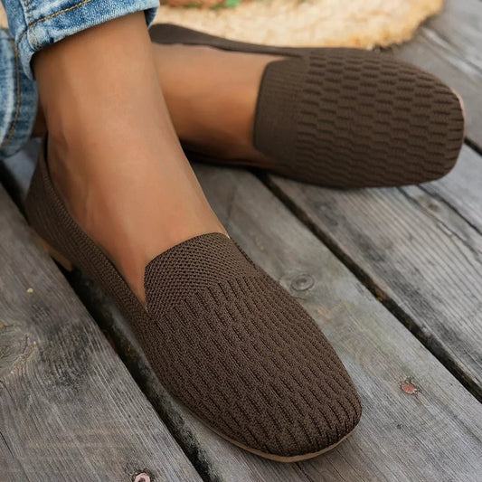 Square Toe Slip - Ons - minbolu