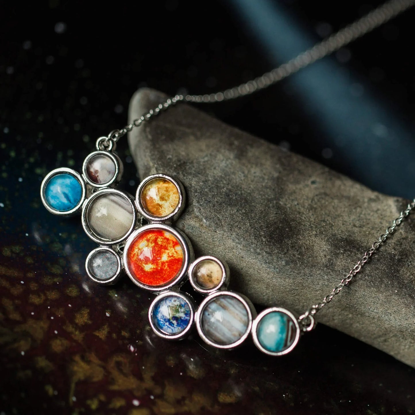 Solar System Statement Bib Necklace - minbolu -