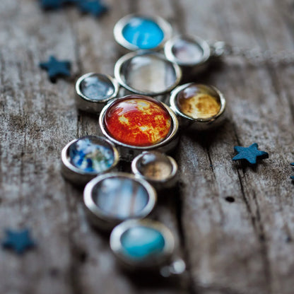 Solar System Statement Bib Necklace - minbolu -