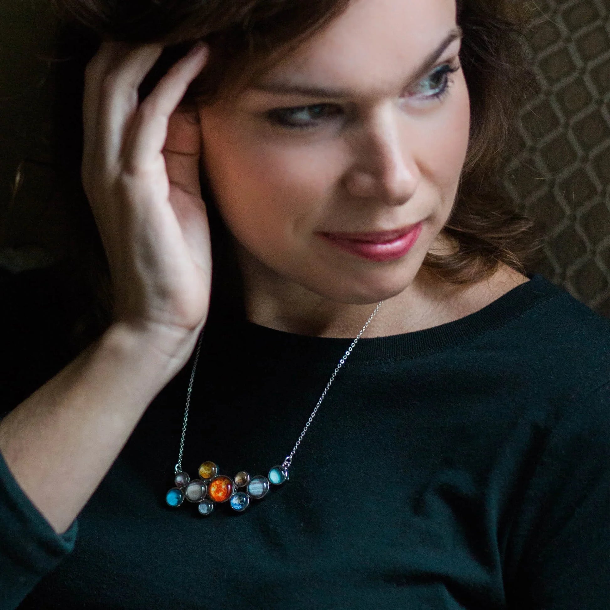 Solar System Statement Bib Necklace - minbolu -