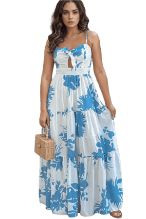 Sweetheart Neck Maxi Dress - Summer Chic - minbolu -