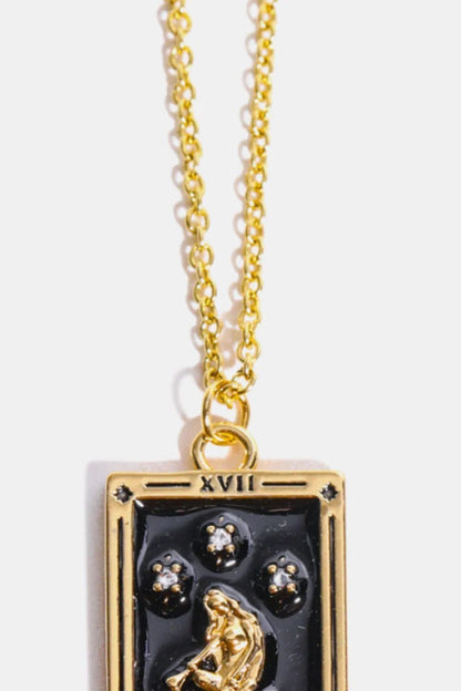 Tarot Card Pendant Stainless Steel Necklace - minbolu