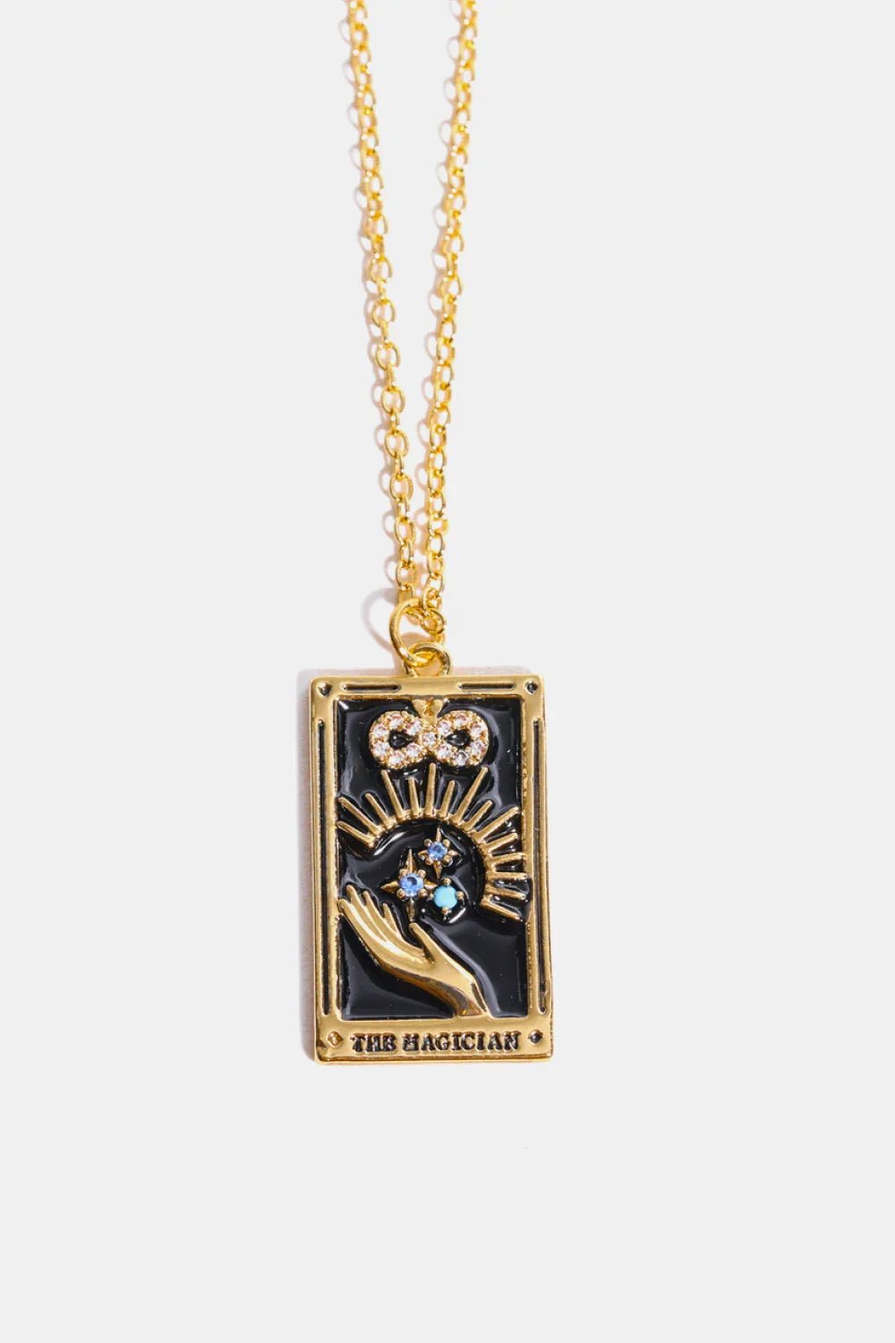 Tarot Card Pendant Stainless Steel Necklace - minbolu