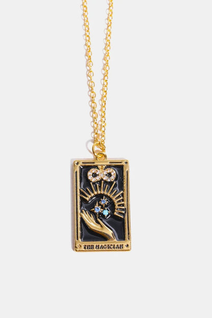 Tarot Card Pendant Stainless Steel Necklace - minbolu