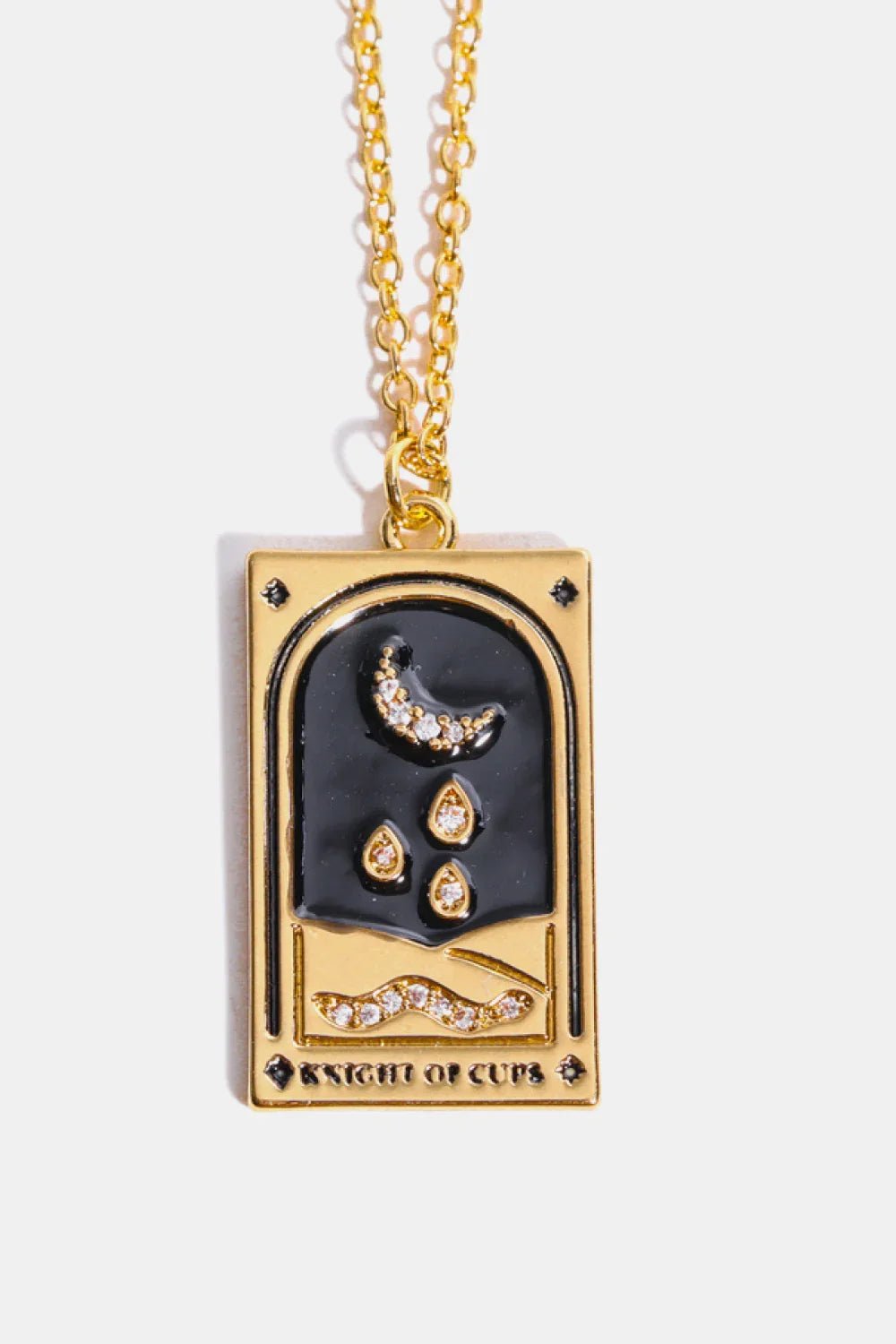 Tarot Card Pendant Stainless Steel Necklace - minbolu