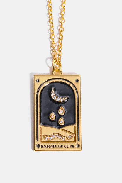 Tarot Card Pendant Stainless Steel Necklace - minbolu