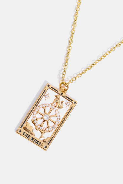 Tarot Card Pendant Stainless Steel Necklace - minbolu