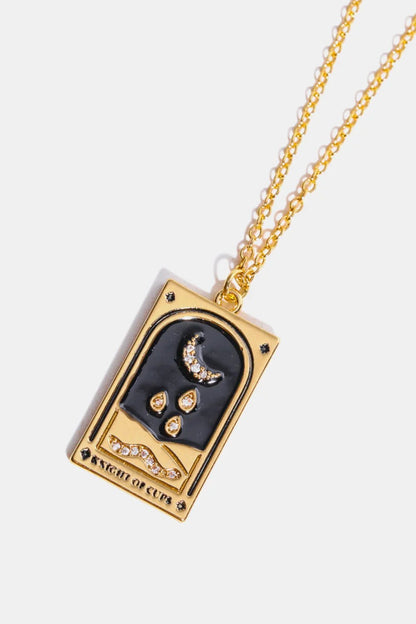 Tarot Card Pendant Stainless Steel Necklace - minbolu