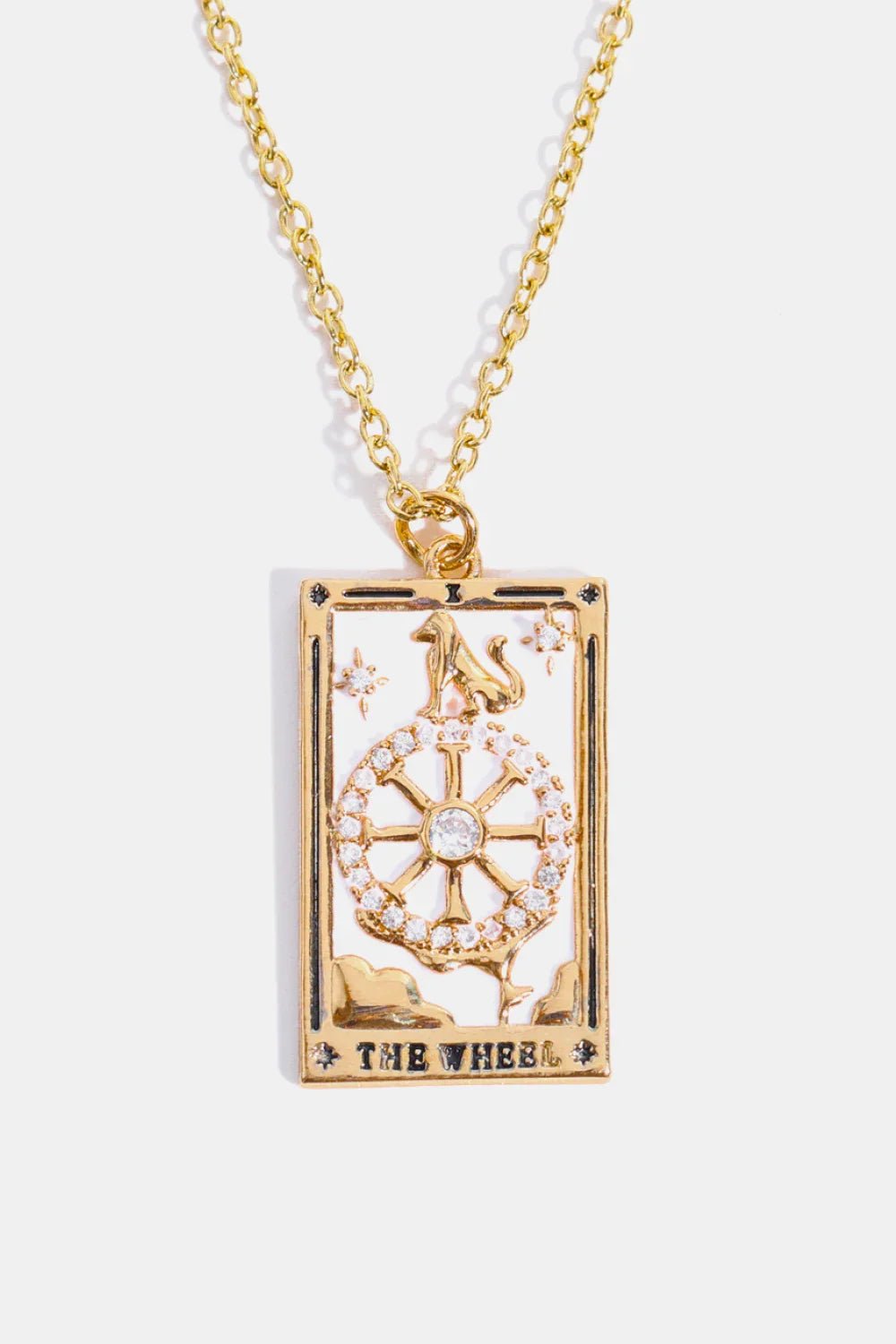 Tarot Card Pendant Stainless Steel Necklace - minbolu