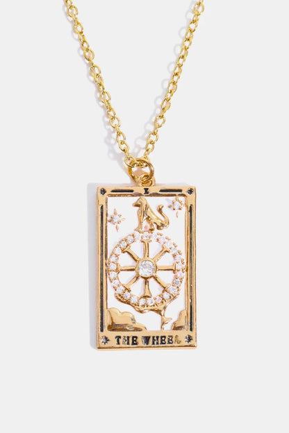 Tarot Card Pendant Stainless Steel Necklace - minbolu