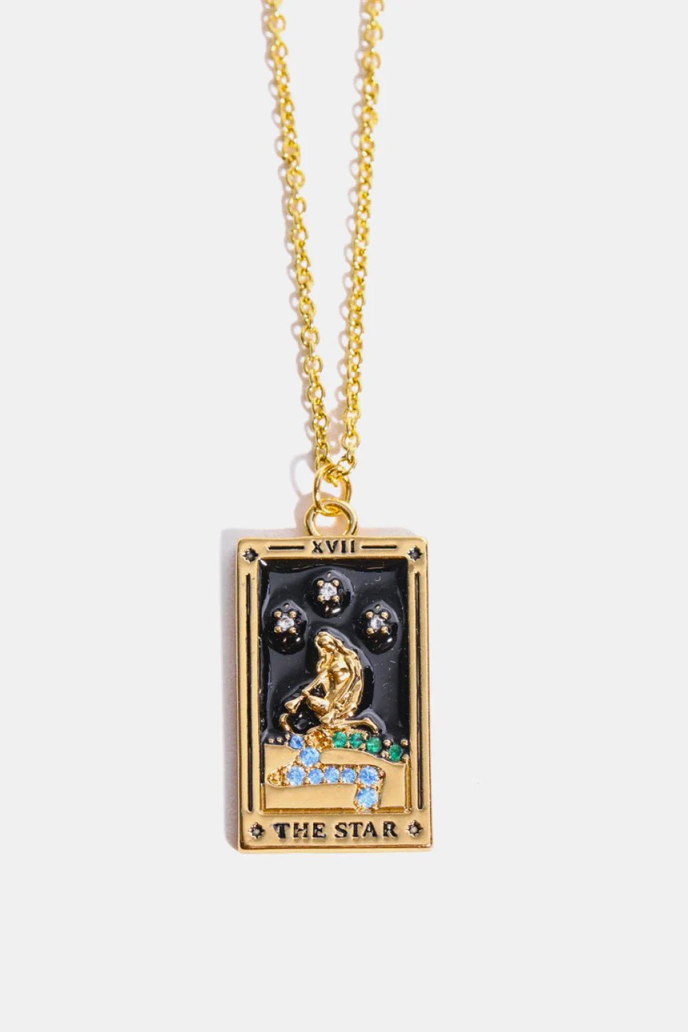 Tarot Card Pendant Stainless Steel Necklace - minbolu
