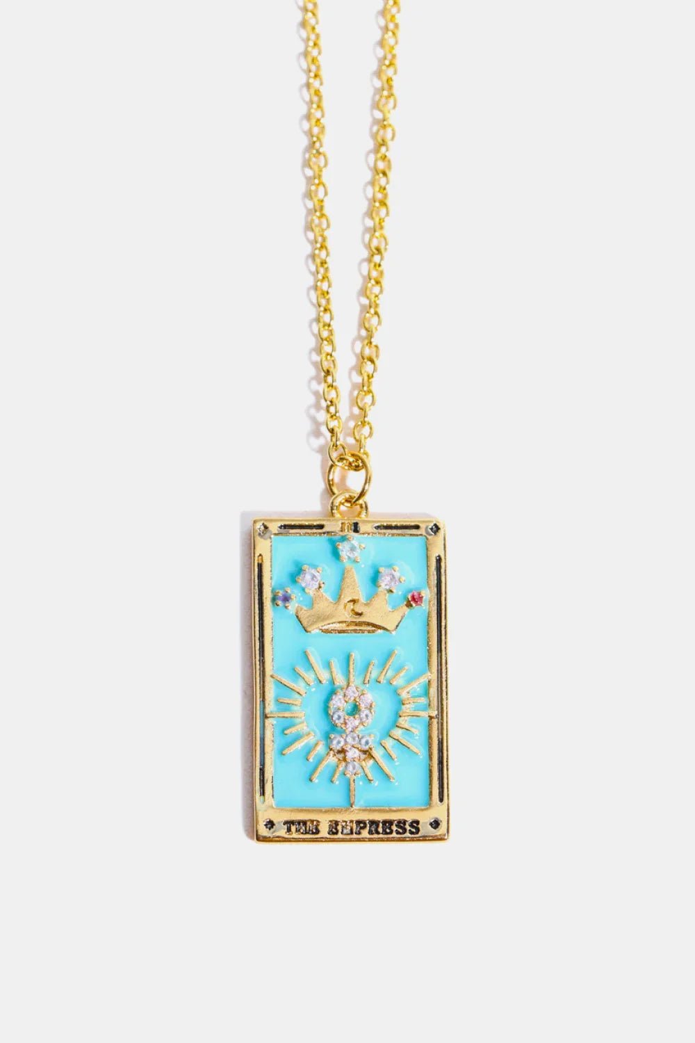 Tarot Card Pendant Stainless Steel Necklace - minbolu