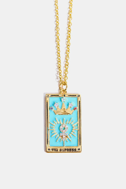Tarot Card Pendant Stainless Steel Necklace - minbolu