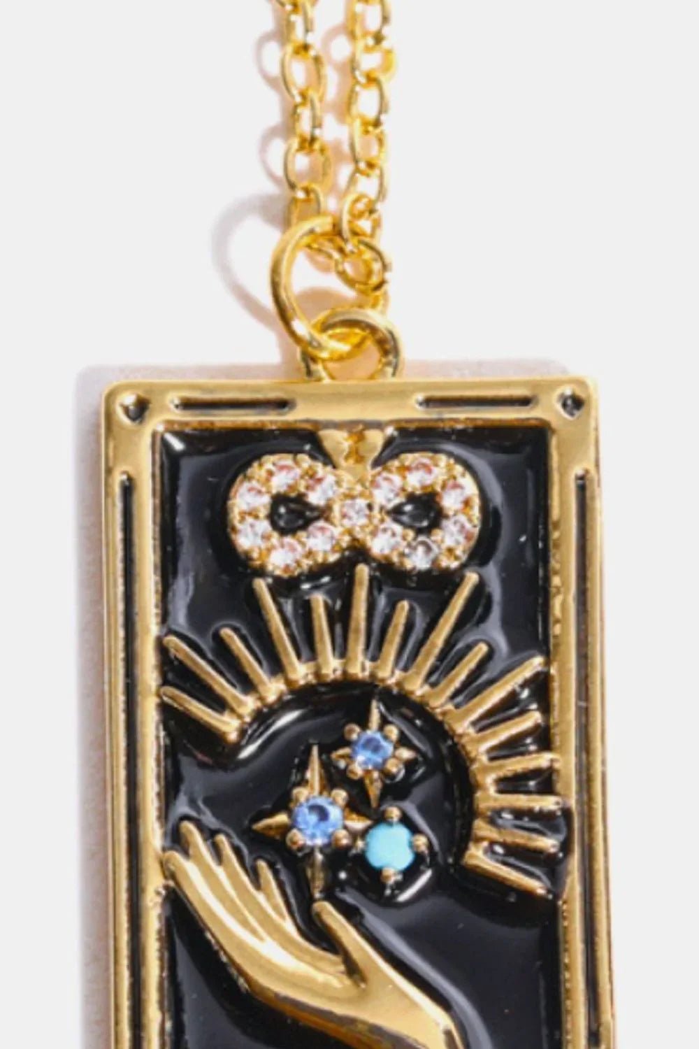 Tarot Card Pendant Stainless Steel Necklace - minbolu