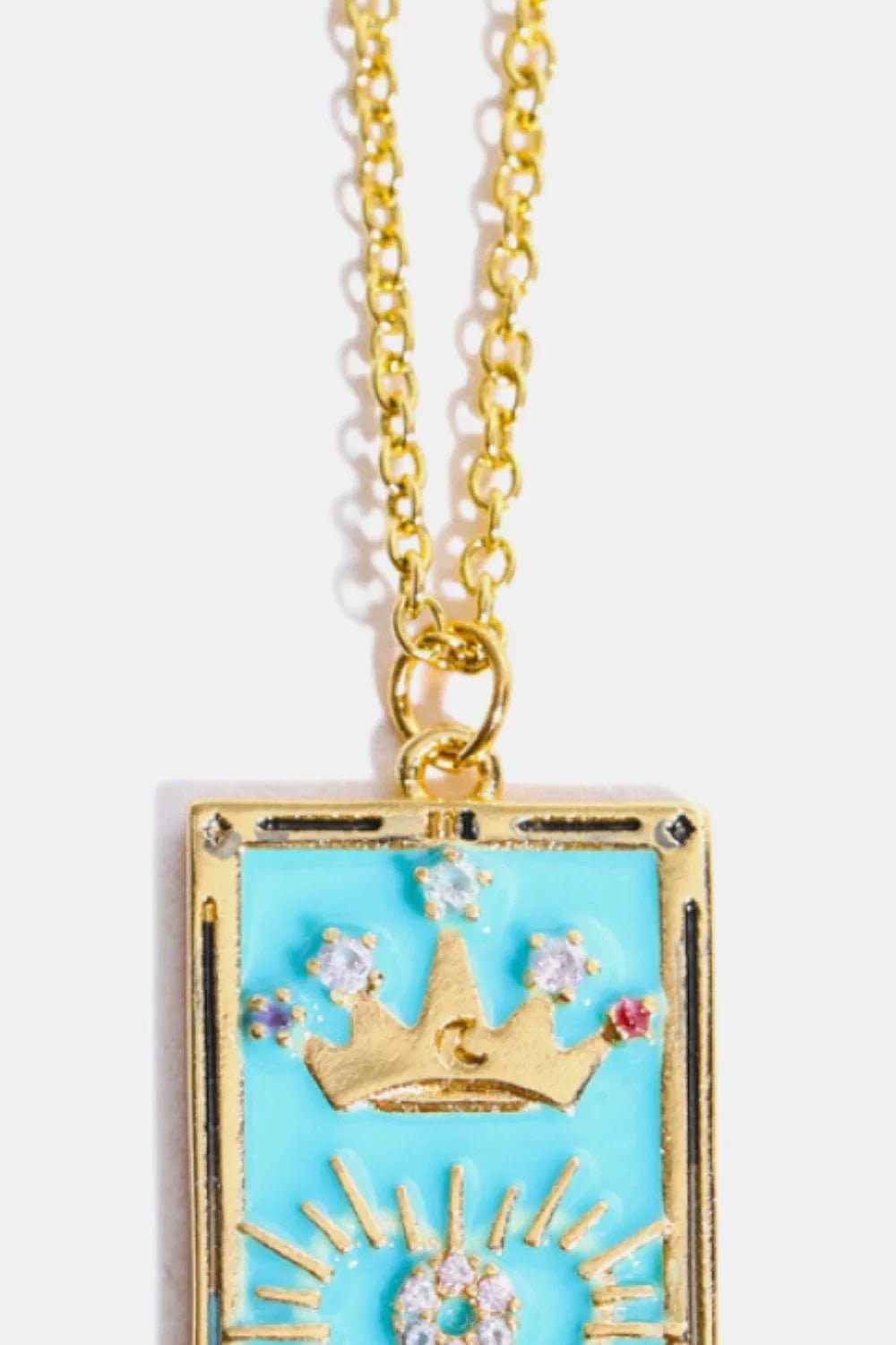 Tarot Card Pendant Stainless Steel Necklace - minbolu