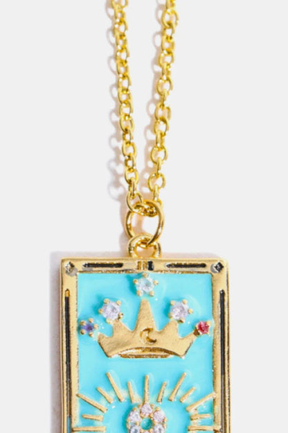 Tarot Card Pendant Stainless Steel Necklace - minbolu