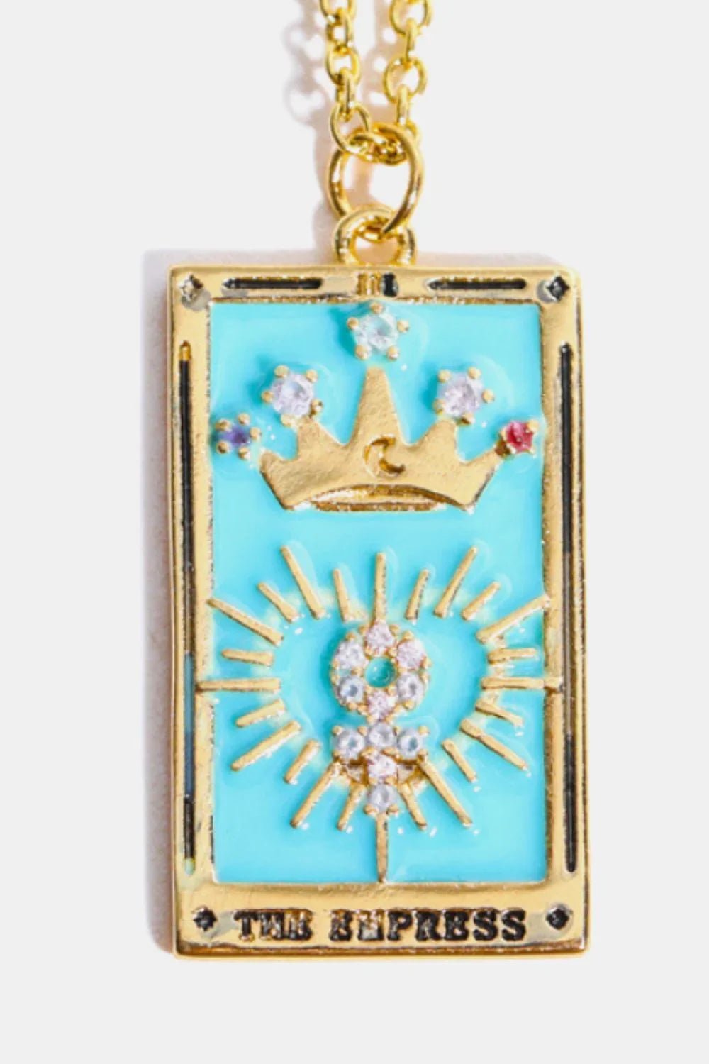 Tarot Card Pendant Stainless Steel Necklace - minbolu