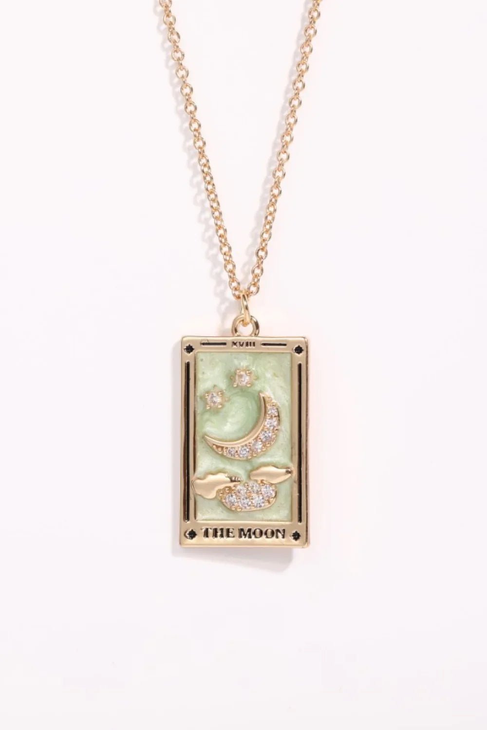 Tarot Card Pendant Stainless Steel Necklace - minbolu