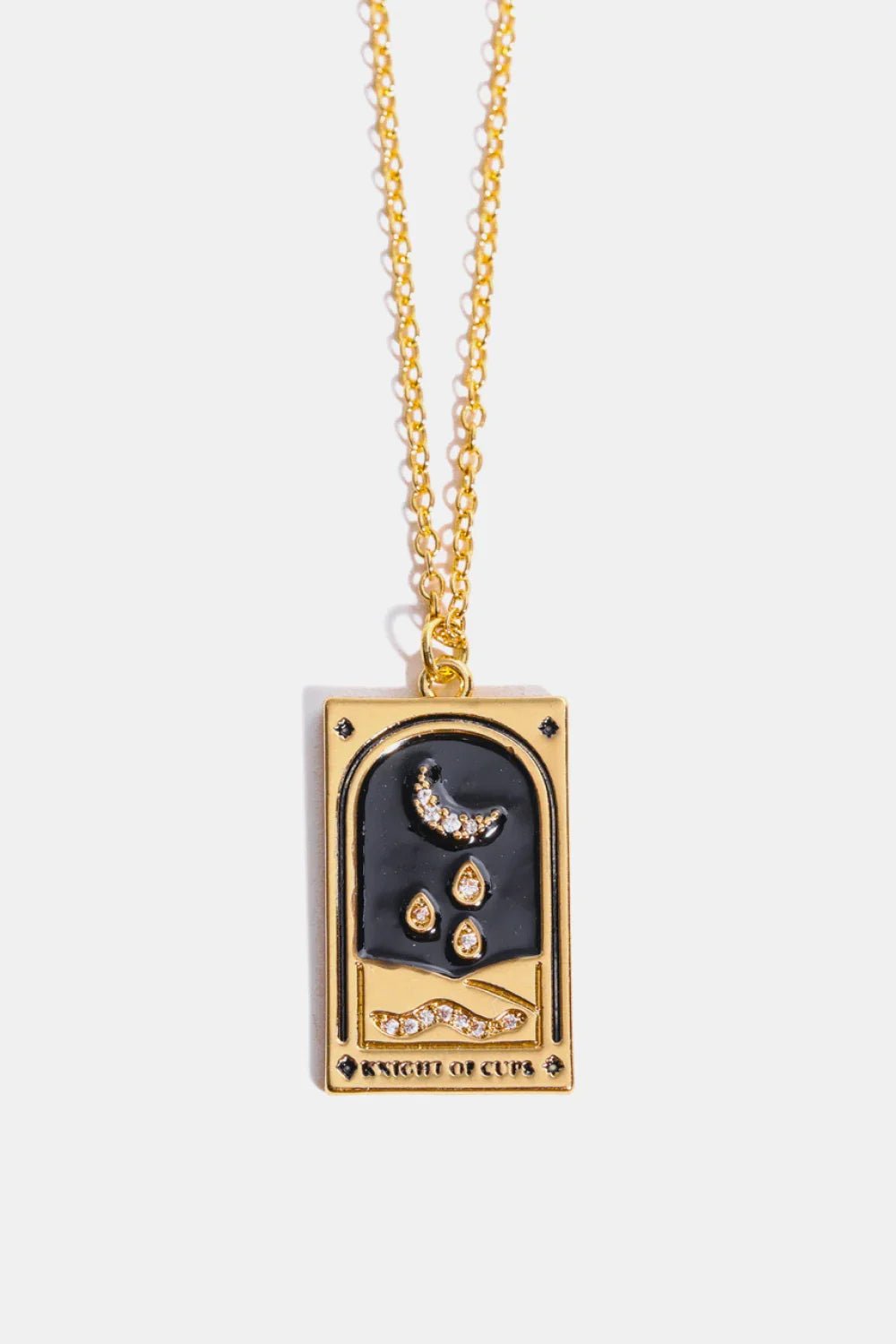 Tarot Card Pendant Stainless Steel Necklace - minbolu