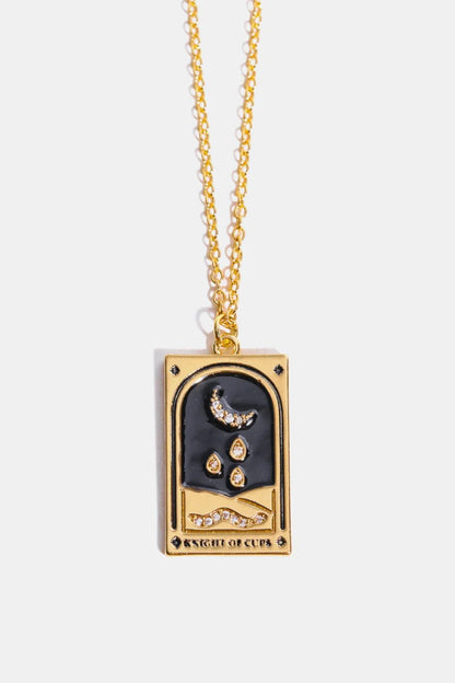 Tarot Card Pendant Stainless Steel Necklace - minbolu