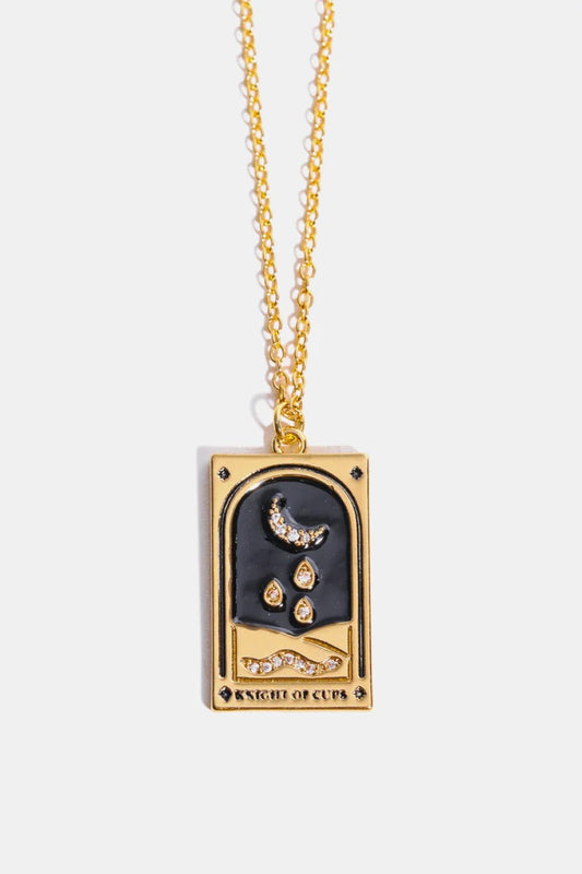 Tarot Card Pendant Stainless Steel Necklace - minbolu