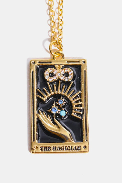 Tarot Card Pendant Stainless Steel Necklace - minbolu