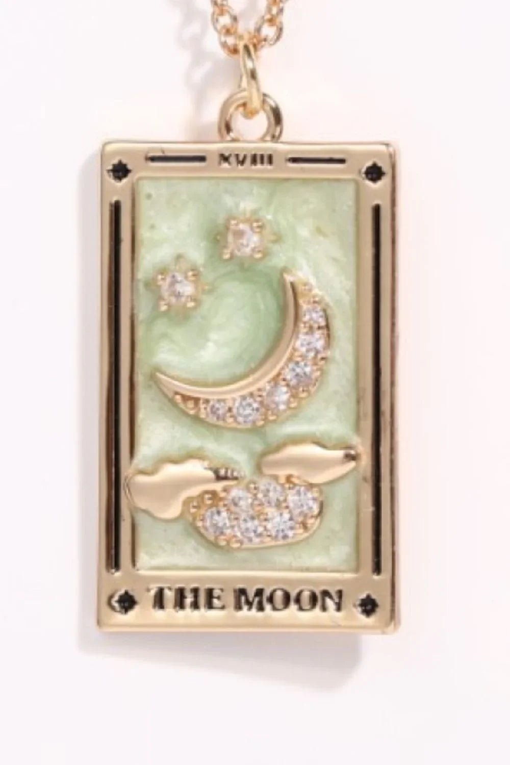 Tarot Card Pendant Stainless Steel Necklace - minbolu