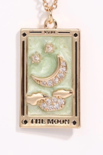 Tarot Card Pendant Stainless Steel Necklace - minbolu