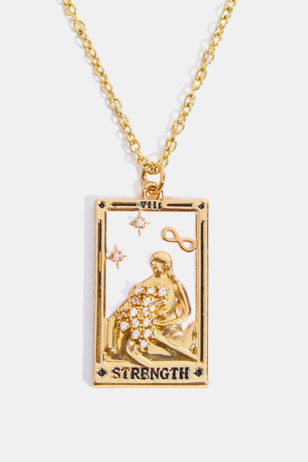 Tarot Card Pendant Stainless Steel Necklace - minbolu