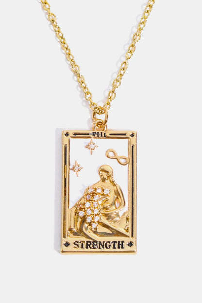 Tarot Card Pendant Stainless Steel Necklace - minbolu