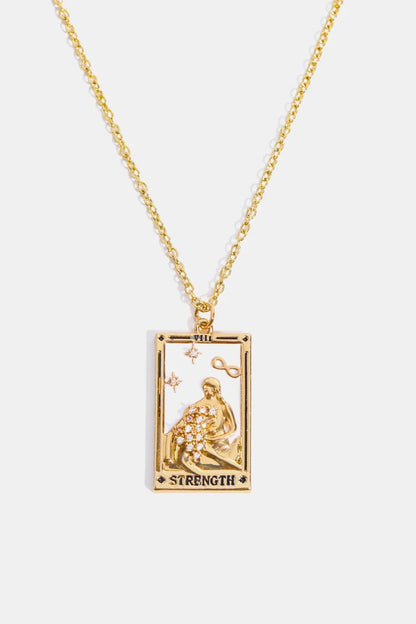 Tarot Card Pendant Stainless Steel Necklace - minbolu
