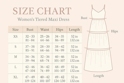 Tiered Maxi Dress - Smocked Polyester Wide Strap Style - minbolu