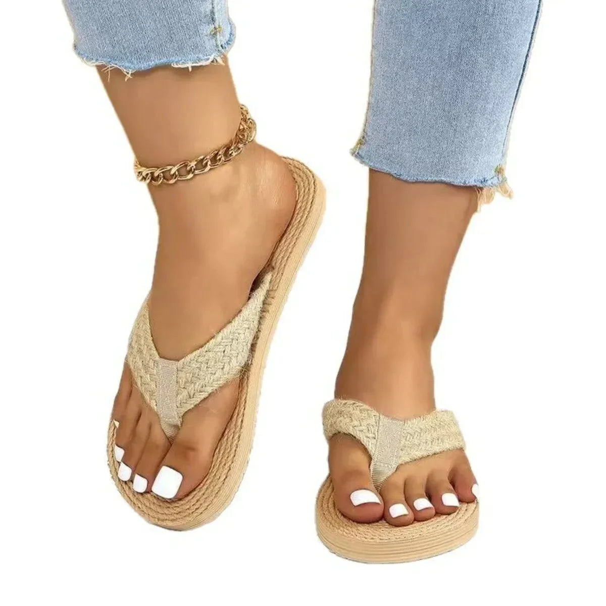 Toe Post Platform Sandals - minbolu -