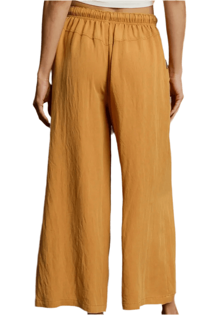 Umgee Wide Leg Rope Drawstring Pants | Plus Size - minbolu