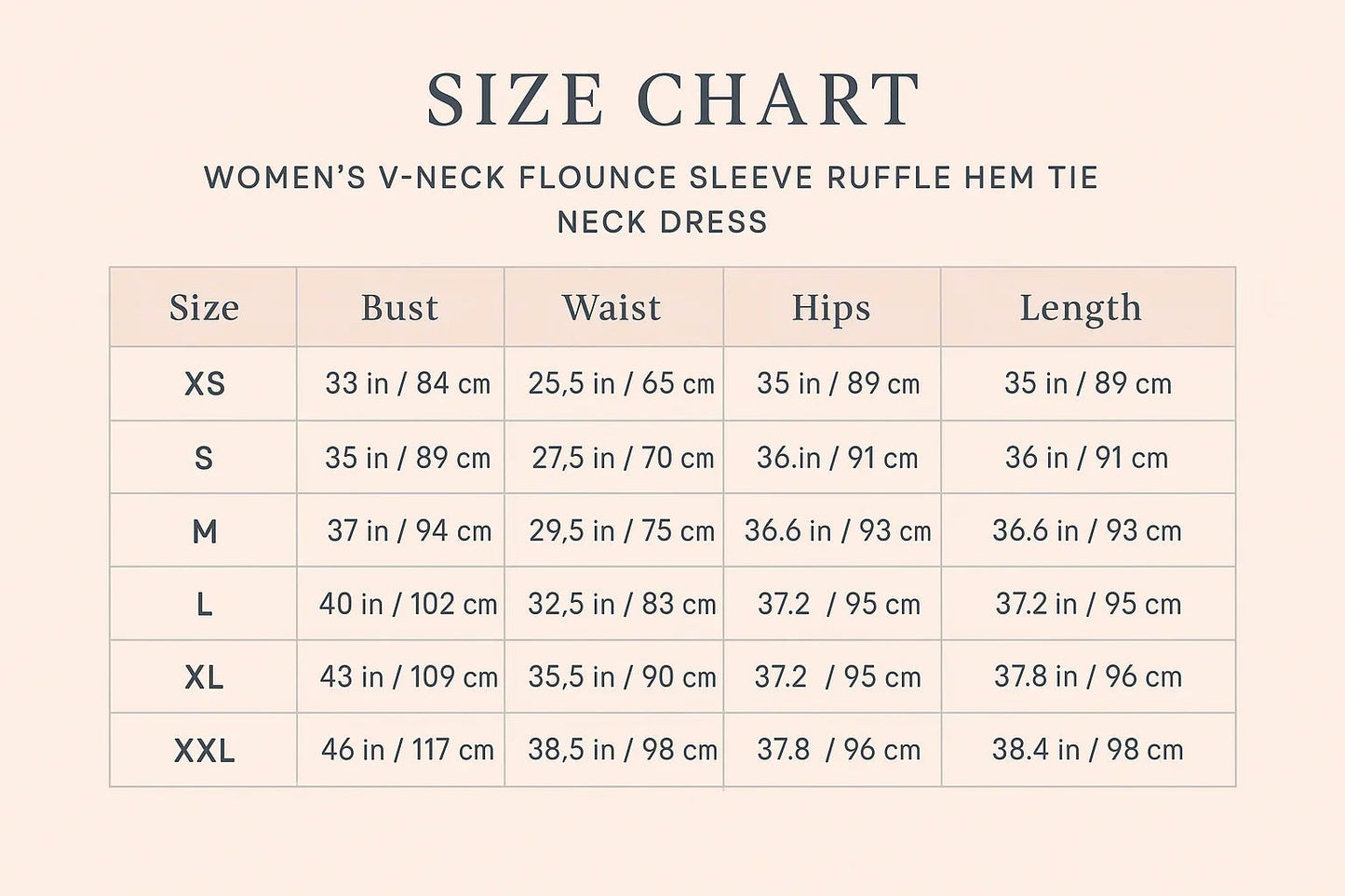 V Neck Flounce Sleeve Ruffle Hem Tie Neck Dress - minbolu