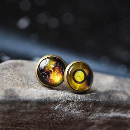 Voyager Golden Record Earrings - minbolu -