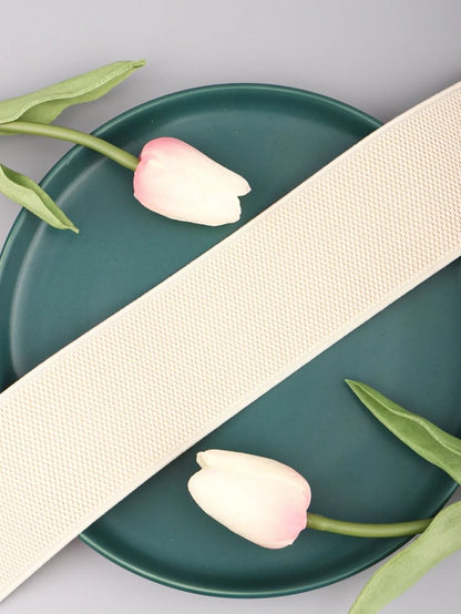 Wanderlust Wide Elastic Belt - Boho Chic Statement Accessory with Vintage Alloy Buckle: Cream - minbolu -